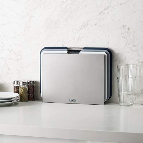 Joseph Joseph Grandes Nest Juego de 3 Tablas para Cortar con Soporte de Almacenamiento (tamaño Gris