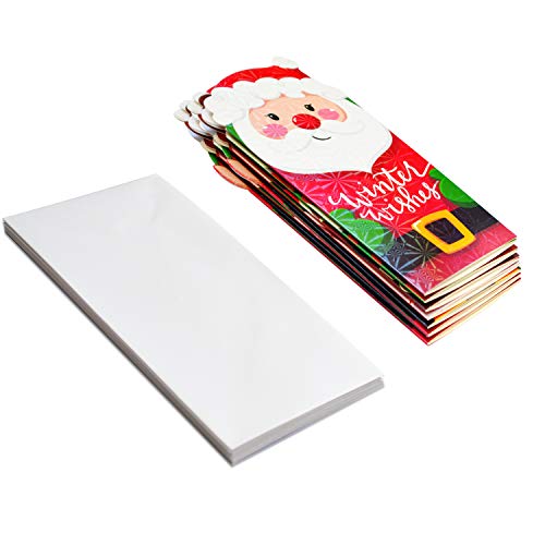 JOYIN 36 piezas holográficas de personajes de Navidad para dinero en efectivo, cheques o tarjetas de regalo