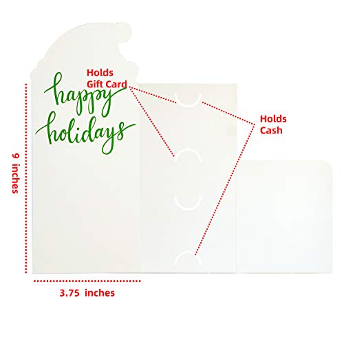 JOYIN 36 piezas holográficas de personajes de Navidad para dinero en efectivo, cheques o tarjetas de regalo