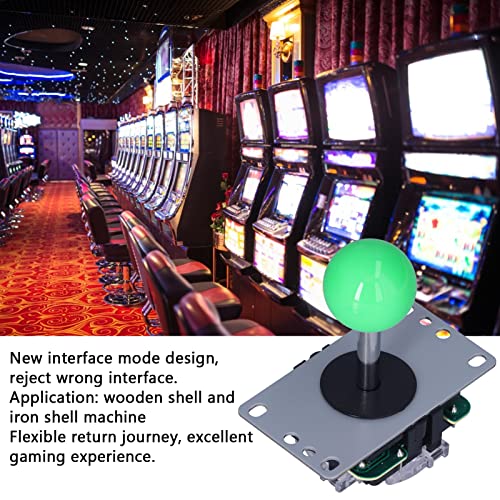 Joystick de Repuesto para Consola de Juegos Arcade, Joystick de 5 Pines 4-8 Joystick, Nuevo Diseño de Modo de Interfaz, Adecuado para PC/Xbox 360 / PS2 / PSS/Mame Jamma Game Console(Verde)