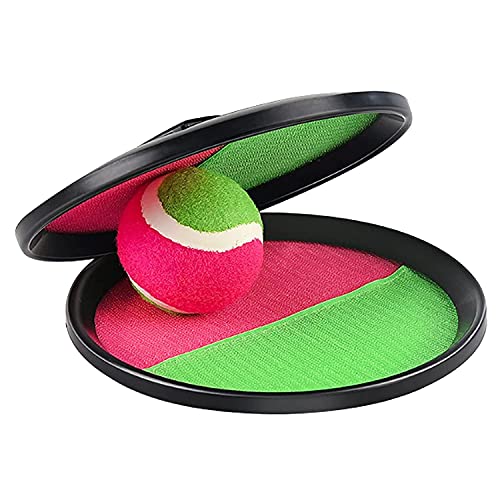 通用 Jtkeji Los Niños Juego de Catch-Ball,Paletas de Lanzamiento y Pelota de Captura,Juego de Pelota de Velcro,Juego de Lanzamiento y Captura,Atrapa el Juego de Pelota para Deportes, Playa.