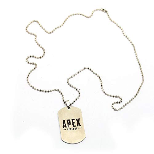 Juego Apex Legends Apex llavero de acero inoxidable colgante de metal collar de cuentas cadena gargantilla llavero joyería para hombres