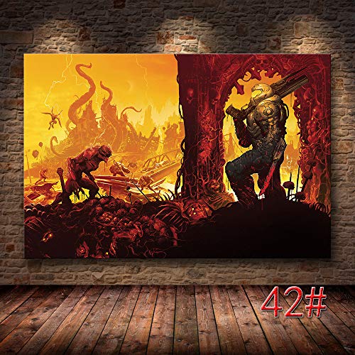 Juego Clásico Eternal Doom Art Poster Calidad Hogar Sala De Estar Decoración Pintura Lienzo Mural Sin Marco 50X60Cm G8656