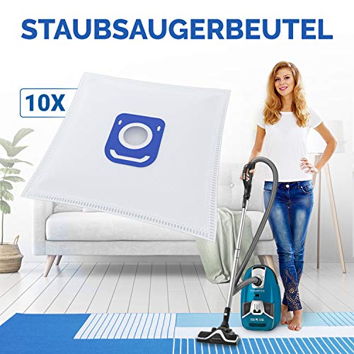 Juego de 10 bolsas de aspiradora de repuesto para ZR200520 ZR200720 Swirl R 39 bolsas para aspiradora Rowenta Compact Power, X-Trem Power, Silence Force 4A, Hygiene Plus
