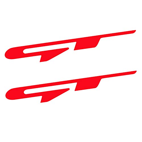 Juego de 2 protectores de pantalla para logotipo delantero y trasero, autoadhesivos, ajuste perfecto, resistente a túneles de lavado, accesorio K136 (rojo carmesía)