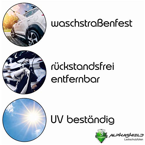 Juego de 2 protectores de pantalla para logotipo delantero y trasero, autoadhesivos, ajuste perfecto, resistente a túneles de lavado, accesorio K136 (rojo carmesía)