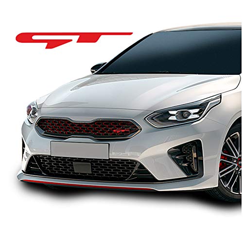 Juego de 2 protectores de pantalla para logotipo delantero y trasero, autoadhesivos, ajuste perfecto, resistente a túneles de lavado, accesorio K136 (rojo carmesía)