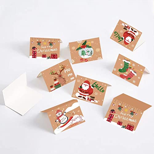 Juego de 24 tarjetas de Navidad con sobres y pegatinas, postales de Navidad, tarjetas postales de Navidad