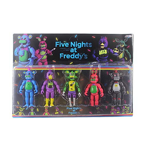 Juego de 5 piezas de cinco noches Fnaf Figuras divertidas coleccionables Foxy Sister Location Muñeco de terror