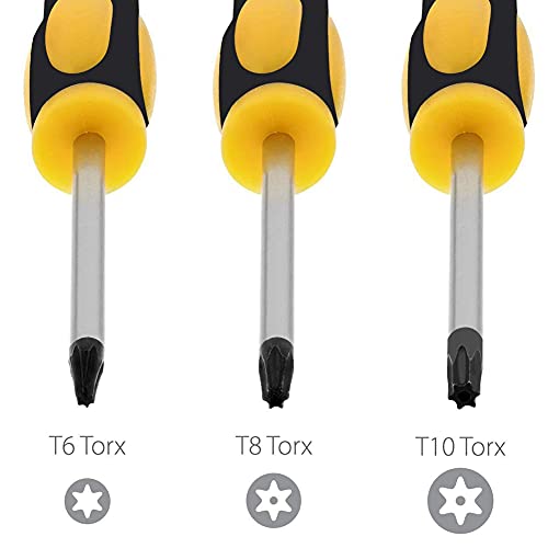 Juego de destornilladores Torx T6 T8 T10; juego de destornilladores para Xbox One, Xbox 360 Controller, PS3, PS4, reparación de MacBook, 3 unidades