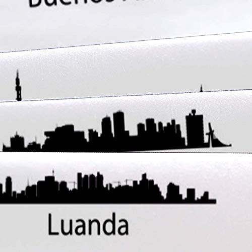 Juego de funda de edredón de microfibra suave y ligera colección aislada World Cities Skylines, tamaño individual, juego de cama para decoración del hogar para adolescentes, niños y niñas