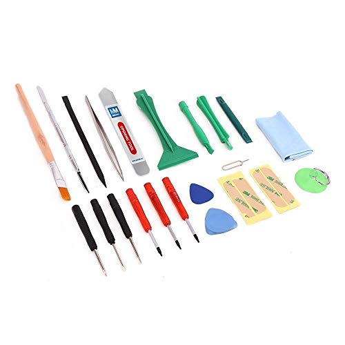 Juego de herramientas MMOBIEL 22 en 1 para abrir dispositivos electrónicos, juego de destornilladores para iPhone, iPad, iPod, iTouch, PSP NINTENDO, HTC, Samsung, Nokia, Huawei, LG, Motorola - Ventosa resistente de PVC con spudger de nailon para la repara
