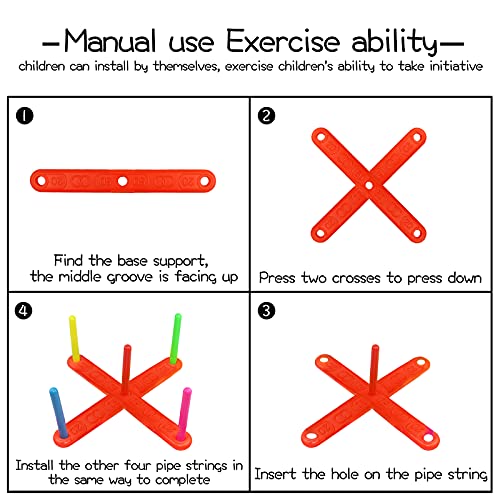 Juego De Lanzamiento De Anillo,Aros Circular De PláStico Colorido para NiñOs,Juguetes para NiñOs Deportivo Fiesta De JardíN Al Aire Libre juegos entre padres e hijos Reuniones familiares