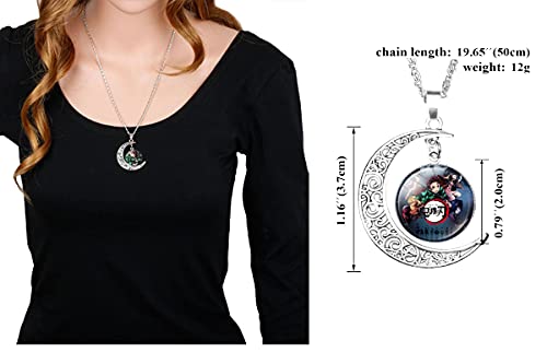 Juego de pegatinas de anime de Demon Slayer – 30 tarjetas postales, 50 pegatinas, 3 pines de botón, 2 llaveros de anime, 5 pulseras, 1 collar Kimetsu no Yaiba Stuff