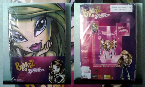 Juego de ropa de cama Bratz Passion 4Fashion, funda nórdica de 140 x 200 cm y funda de almohada de 65 x 65 cm