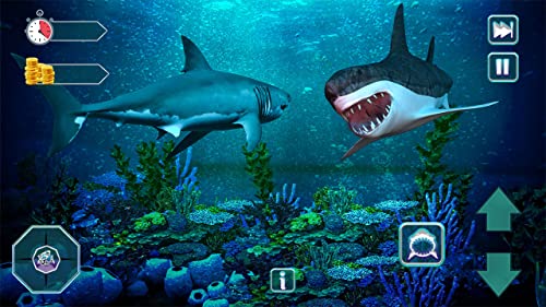 juego de supervivencia de tiburones hambrientos: juego gratuito de simulador de evolución de tiburones