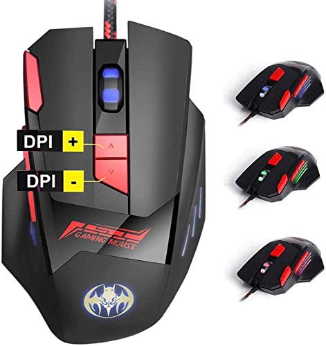 Juego de teclado y ratón para videojuegos con una sola mano con 35 llaves, retroiluminación LED RBG, ratón para juegos con cable para Xbox One, PS4, PS3, Switch, Windows PC, para PUBG LOL CS Gamer