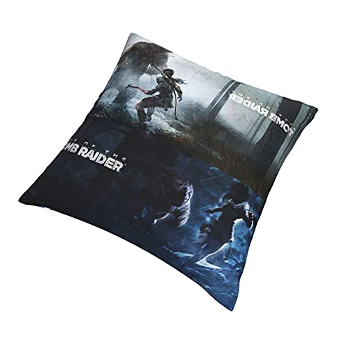 Juego de Tomb Raider Viking Thrall Funda de almohada Juego Tumba Raide Merchandise Fundas de almohada para decorar la sala de estar, sofá dormitorio o regalo