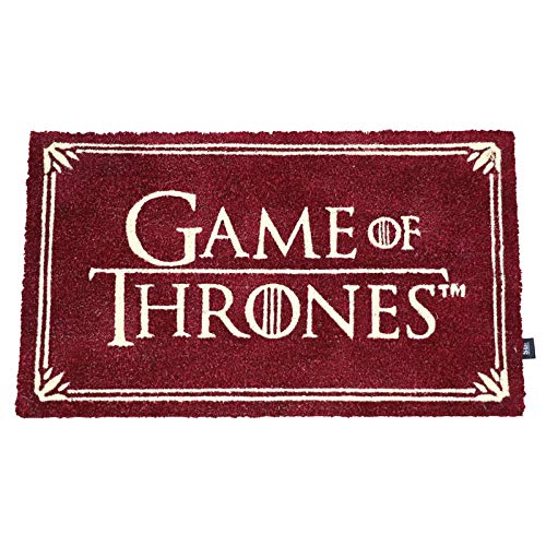 JUEGO DE TRONOS Felpudo Rectangular Logo Doormat Game of Thrones Official Merchandising Referencia DD Textiles del hogar Unisex Adulto, Multicolor (Multicolor), única