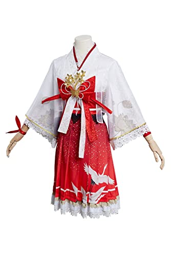 Juegos competitivos Naraka: Bladepoint Kurumi Ame no Uzume - Juego de rol para Halloween, carnaval, traje de uniforme para mujer S