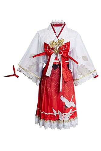 Juegos competitivos Naraka: Bladepoint Kurumi Ame no Uzume - Juego de rol para Halloween, carnaval, traje de uniforme para mujer S