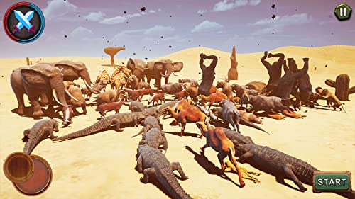 Juegos de estrategia del simulador de batalla del reino animal salvaje RTS