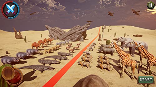 Juegos de estrategia del simulador de batalla del reino animal salvaje RTS