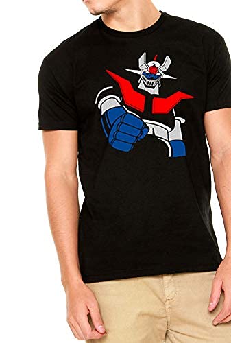 JUL Mazinger z Camiseta Negra 100% Algodon (Negro, XXL)