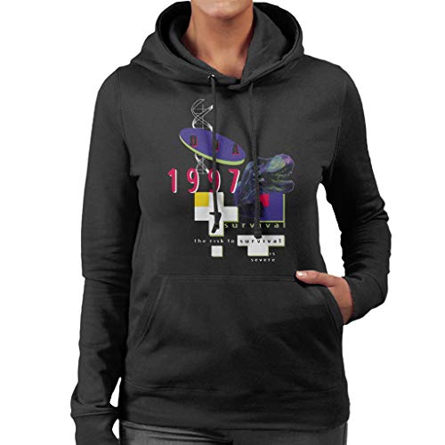 Jurassic Park DNA 1997 The Risk To Survival Is Severe Women's Hooded Sweatshirt