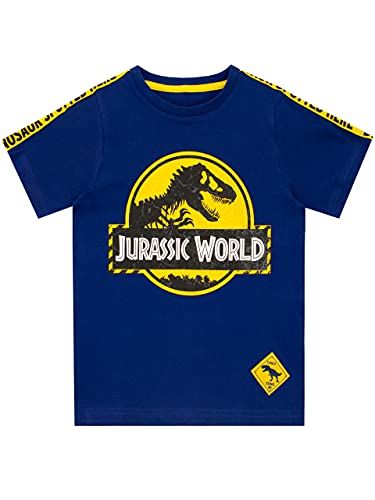 Jurassic World Camiseta para Niños Dinosaurio Azul 7-8 años
