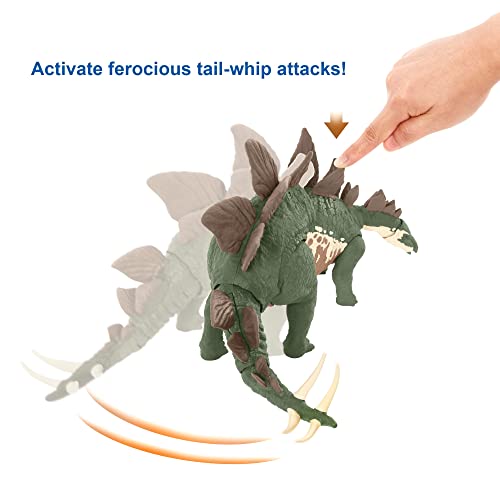 Jurassic World Dinosaurio Stegosaurus Escapista Figura articulada de juguete que escapa de su jaula (Mattel GWD62)