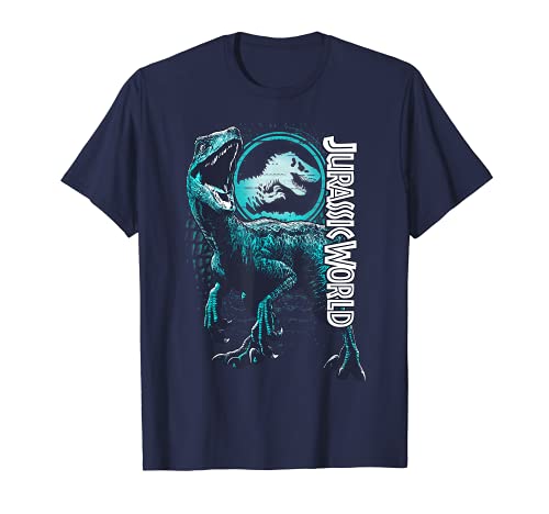 Jurassic World: Fallen Kingdom Raptor Blue Logo Camiseta