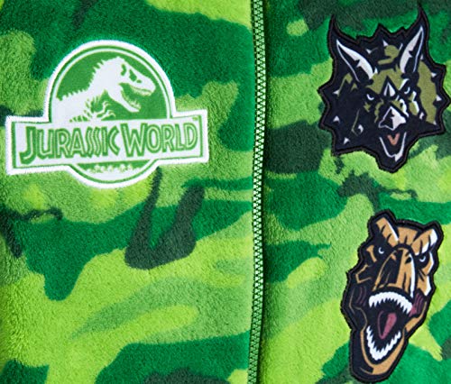 Jurassic World Pijama Niño de Una Pieza, Pijama Dinosaurio con Capucha, Pijamas Niños Enteros Forro Polar, Regalos Originales para Niños y Adolescentes (5-6 años)
