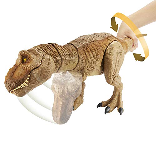Jurassic World T-Rex aullido épico Dinosaurio articulado, figura de juguete para niños (Mattel GRN70)