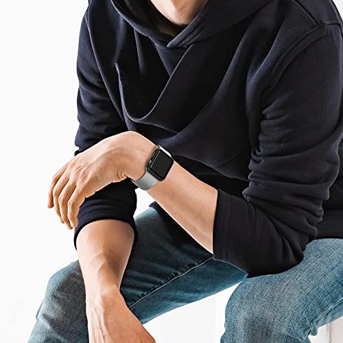 JUVEL Correa Compatible con Apple Watch Correa 40mm 38mm, Correas Deportivas de Silicona de Recambio Compatibles con iWatch Series 6/5/4/3/2/1/SE, 40mm/38mm S/M, Negro/Blanco/Gris/Rosa Arena