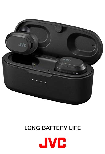 JVC HA-A50 T - Auriculares inalámbricos True con Caja de Carga USB, con función de cancelación de Ruido, IPX4, Color Negro