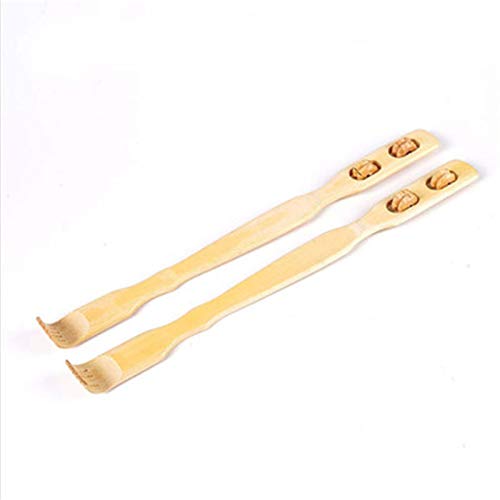 JYtop-online Juego de 2 piezas de rascador tradicional de espalda y masajeador de relajación corporal para alivio de picazón, fuerte y resistente, 100% bambú natural