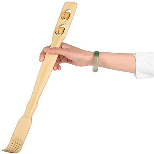 JYtop-online Juego de 2 piezas de rascador tradicional de espalda y masajeador de relajación corporal para alivio de picazón, fuerte y resistente, 100% bambú natural