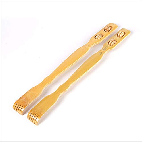 JYtop-online Juego de 2 piezas de rascador tradicional de espalda y masajeador de relajación corporal para alivio de picazón, fuerte y resistente, 100% bambú natural