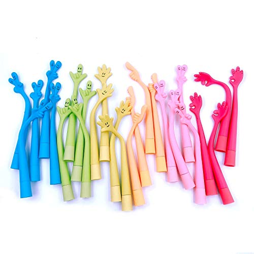 JZK 25 x Bolígrafos creativo con forma de dedo para estudiante niños regalo detalles Invitaciones cumpleanos Infantil escuela papelería y suministros de oficina