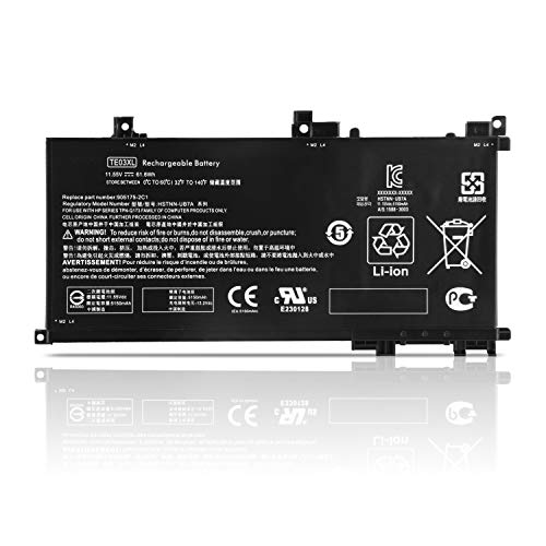 K KYUER TE03XL Batería para HP Pavilion 15 Omen 15-BC000 15-BC015TX BC400NA BC006NA BC411TX BC406TX BC407TX BC408TX 15-AX033DX AX009NA AX001TX AX001NS AX008NS AX038NF AX000NL AX009NG TPN-Q173 Battery