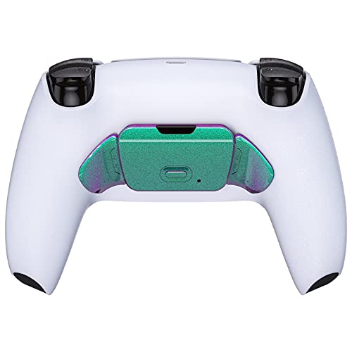 K1 K2 Botón de Repuesto con Carcasa de Botón para PS5 Control Rise Remap Kit de eXtremeRate-El Mando & Rise Remap Board No Incluido(Camalénica Violeta a Verde)