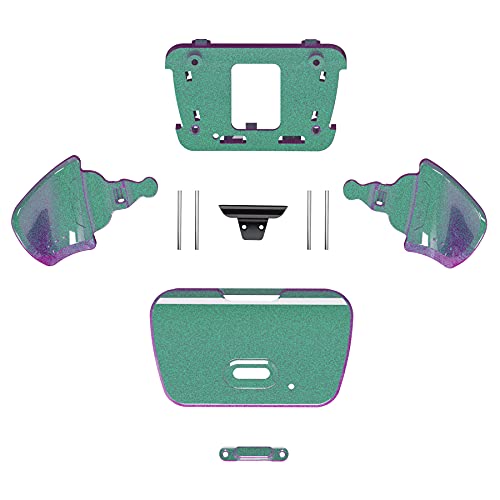 K1 K2 Botón de Repuesto con Carcasa de Botón para PS5 Control Rise Remap Kit de eXtremeRate-El Mando & Rise Remap Board No Incluido(Camalénica Violeta a Verde)