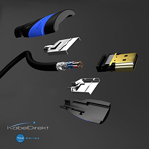 KabelDirekt – 6m Cable de Extensión HDMI, Compatible con (HDMI 2.0a/b, 2.0, 1.4a, 4K Ultra HD, 3D, Full HD 1080p, HDR, ARC High Speed con Ethernet, PS4, Xbox, HDTV), Top Series