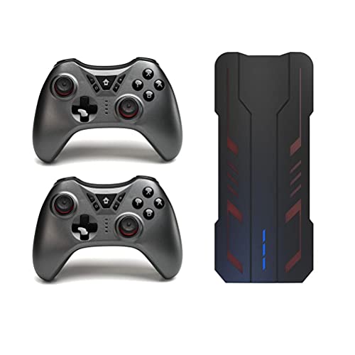 Kagodri Consola de juego de manija inalámbrica, consola electrónica de juegos de alta definición 4k TV 64g integrado 5200 juego 2.4g controlador inalámbrico