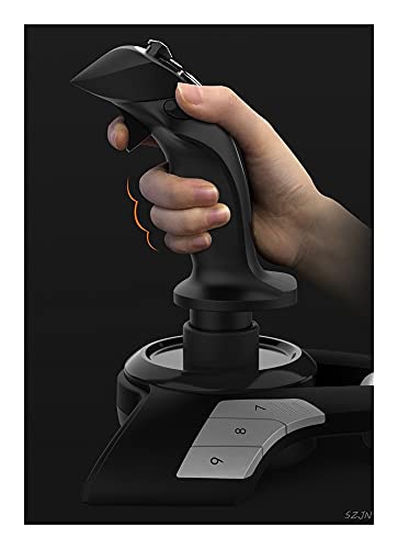 KAJYY JIAMIN 2021 Nuevo Vuelo Stick Joystick USB Flight Simulator ASFC Gaming Controller Dual-Vibration Fit para PC Microsoft Simulator Joystick de Juego