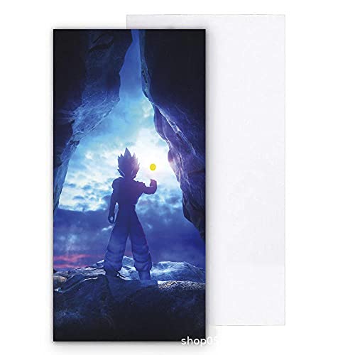 KaO0YaN Toalla de Playa de Terciopelo de Doble Cara de Dragon Ball, Toalla de Secado rápido para natación Deportiva de 80x160 cm, Esterilla de Microfibra para Yoga, Manta de Playa-4
