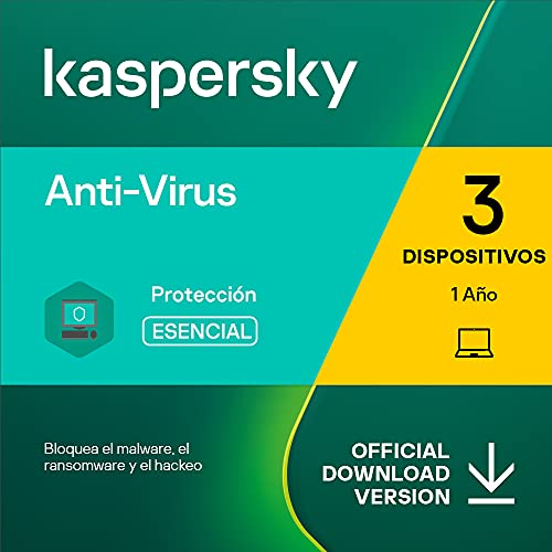 Kaspersky Anti-Virus 2022 | 3 Dispositivos | 1 Año | PC | Código de activación enviado por email
