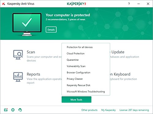 Kaspersky Antivirus 2018 Renovación - Seguridad Informática Y Privacidad, 3 Licencias
