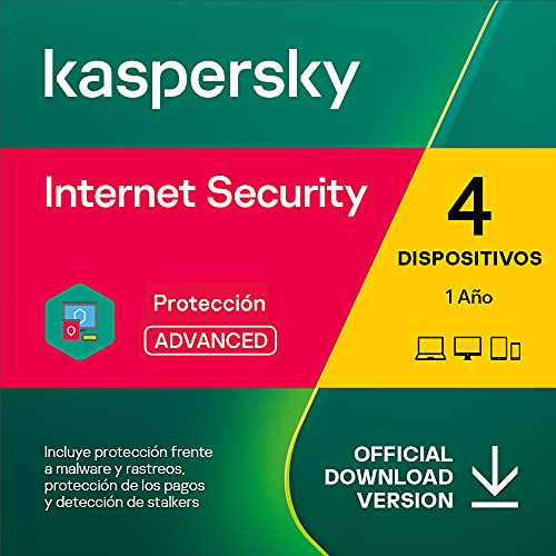 Kaspersky Internet Security 2022 | 4 Dispositivos | 1 Año | PC / Mac / Android | Código de activación enviado por email